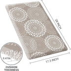 LuxStep Kitchen Mat Waterproof Kitchen Rugs for Floor Cushioned Anti-Fatigue Mat Non-Slip Standing Desk Mat Comfort Floor Mats for House Sink Office 17.3" x 28" Khaki