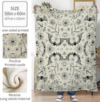 Throw Blanket for Couch, 300GSM Warm Soft Cozy Flannel Blanket, Cute Blanket for All Seasons Bedroom Home Decor Gifts, Grey Halloween Bats 50x60 Inches