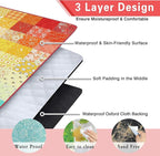 Extra Large Picnic Blankets Waterproof Foldable (80"x 80") Boho Beach Blanket Waterproof Sandproof,3-Layer Thicking Mat Outdoor Packable Camping Blanket