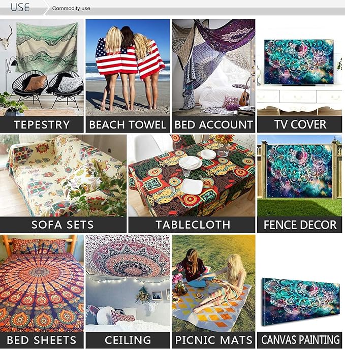 Blacklight Wall Decor Tapestry for Bedroom, Fantasy Funny Plan Wall Hanging Decor UV Reactive Black Light Moon Tapestries Art Mural Living Room Dorm Decorations Halloween Decorations Gifts