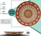Woven Wall Basket Decor -Woven Bowls Trays Hanging Baskets Indoor Bowls For Home Wall Art.Rustic Durable Structured Boho Decorations. Different Combined Solo Gift Products