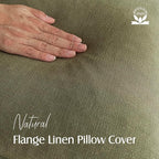 Foindtower Pack of 2, Decorative Linen Soild Throw Pillow Covers Soft Accent Lumbar Cushion Case Boho Farmhouse Pillowcase for Chair Couch Sofa Bedroom Living Room Home Decor 12 x 20 Inch Olive Green