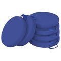 ECR4Kids SoftZone Floor Cushions, Round, Flexible Seating, Blue, 6-Piece