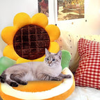 Ditucu Sunflower Shape Chair Pillow Cute Seat Cushion 19 x 18 inch Comfy Lazy Sofa Floor Pillows Dorm Seating for Childs Adults for Bedroom Decor