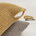Topfinel 4 Packs Rust Boho Decorative Throw Pillow Covers 16x16 Inch for Living Room Couch Bed, Western Rustic Modern Home Decor, Soft Corduroy Small Bulge Accent Square Cushion Case 40x40 cm