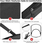 Stadium Seats Cushion for Bleachers with Strong Back Support, Folding Bleacher Seat with 20In Wide Cushion, 4LBS Lightweight, 6 Reclining Positions, Multifunctional Floor Chair for Indoor or Outdoor