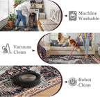 Moynesa Leopard Washable Area Rugs 8x10, Large Boho Rugs for Living Room, Vintage Non Slip Dining Room Rugs for Under Table, Ultra Thin Soft Floor Carpet for Office Bedroom, Puce Red