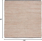 SAFAVIEH Area Rug 8x10 - Natural Fiber Collection - Large - Natural & Black, Farmhouse Style, Ideal for Living Room, Bedroom, Dining Space (NF832A)