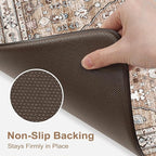 Collive Boho Kitchen Mats for Floor 2 Piece, Cushioned Anti Fatigue Mat Comfort Soft Standing Desk Carpet, Non Skid Wforaterproof Sink Rug for Home Office, Decor, 17.3"x29"+17.3"x47"