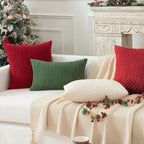 Kevin Textile 12x24 Inch Pillow Cover 1 Pack Boho Christmas Decorative Soft Striped Corduroy Lumbar Farmhouse Color Accent Rectangle Cushion Case for Living Room Couch Sofa Bed, Dark Green
