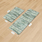 KIMODE Kitchen Mats Cushioned Anti Fatigue, Abstract Kitchen Rugs Sets of 2, Non Slip Kitchen Mats for Floor, Padded Kitchen Floor Mats for Sink Laundry Office Desk Green Multi 17"x47"+17"x29"