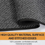Kitchen Mat, Rubber Backing Cushioned Non Slip Kitchen Rugs for Floor, Absorbent Runner Comfort Standing Mat Rug Washable for Kitchen, Office, Home, 35.4"x71"(Black)