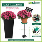 XL Tall Column Plant Riser Fill Bottom of Tall Flower Pots and XL Plant Containers | Indoor and Outdoor (20-34" Rise, 10" Base, 10" Top)