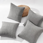 Topfinel Decorative Grey Throw Pillow Covers Cushion Cases, Set of 4 Soft Velvet Modern Double-Sided Designs, Mix and Match for Home Decor, Pillow Inserts Not Included (16x16 inch)