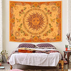 Spenlife Boho Sun and Sunflower Tapestry Bohemian Tapestry for Bedroom Vibrant Tapestries Wall Hanging Bedroom Living Room Wall Art and Home Decor 44x60