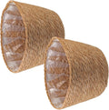 Veemoon 2pcs Wicker Planter Basket, Rustic Straw Woven Flower Basket Arrangement Flower for Plants Laundry Bin Storage Woven Plant Pot Hanging Seaweed Girl Toddler Hanging Seaweed 10. 41x10. 41x7.