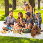 102 x 71in Extra Large Outdoor White Picnic Blanket Bohemia Oversize Beach Blanket with Fringe Machine Washable Portable for Spring Summer Camping Beach, Grass Lawn, Park