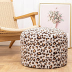 Round Pouf Ottoman 20 x 20 x 14 Inches Boho Poof Home Decor Floor Pouffe Ottoman Foot Rest for Couch Sofa Bean Bag Chairs Living Room Bedroom (Leopard Print)