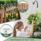 Qiang Ni Hanging Plant Bracket Hooks: 5.5 Inch Wall Plant Hook Planters and Decor - 2 Piece Rust-Resistant and Secure Brackets Maximize Your Outdoor Living Space