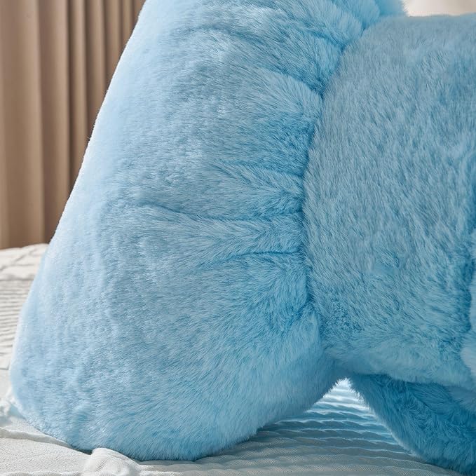 Bow Pillow Throw Pillows Butterfly Shaped Decorative Cute Pillows for Bed Sofa Cute Home Decor,Blue 10 * 8inch