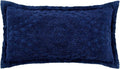 Better Trends Rio Collection is Super Soft and Light Weight in Floral Design 100% Cotton Tufted Unique Luxurious Machine Washable Tumble Dry, King Sham, Navy