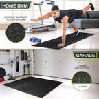 ProsourceFit Puzzle Exercise Mat ½ in, EVA Interlocking Foam Floor Tiles for Home Gym, Mat for Home Workout Equipment, Floor Padding for Kids, Black, 24 in x 24 in x ½ in, 24 Sq Ft - 6 Tiles