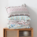 Boho Style Queen Quilt Set Reversible Bohemian Paisley Teal Quilt Beddding Set, Soft and Lightweight Bedspread for All Season, Full Size Bed Coverlet with 2 Matching Pillow Shams (3 Pieces)