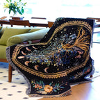 Tree of Life Woven Throw Blanket Mandala Boho Chic Decor Life Tree Reversible Cute Cotton Boho Throw Blanket Witchy Throws Blankets with Tassels Bohemian Room Decor Luxury Christmas Throws 51”x59”