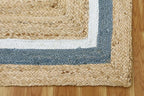 Heavy Material Hand Braided Jute Rug 2.6x10 Kilim Runner Natural Jute Beige Multi Hand Woven Rug Flatweave Runner Indoor Outdoor Rugs for Bedside Corridor Kitchen Balcony