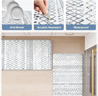 KIMODE Kitchen Mats 2PCS,Cushioned Anti Fatigue Boho Kitchen Rugs and Mats,Non Slip Waterproof Kitchen Mats for Floor,Comfort Foam Standing Desk Mat for Home,Office,Sink,Laundry,Blue and White