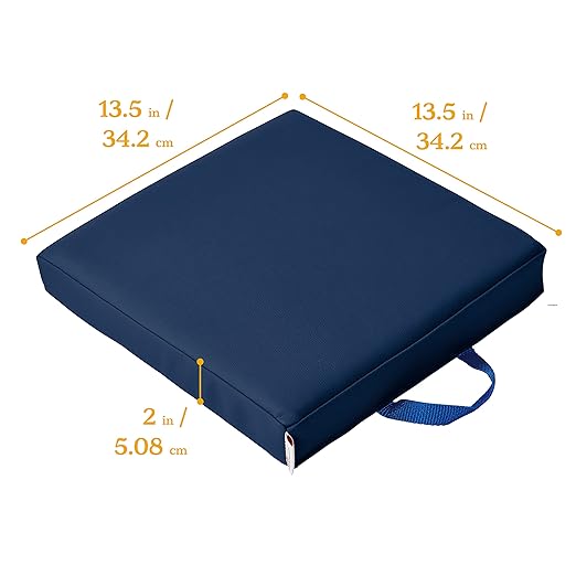 ECR4Kids SoftZone Floor Cushions, Square, Flexible Seating, Navy, 6-Piece
