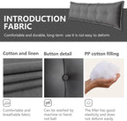 Johnear Headboard Pillow Large Reading Pillows for Sitting in Bed Adult Daybed Cushion Backrest Bolster Pillow Support Positioning Sofa Rest （Gray, 54 x 3 x 20 inches）
