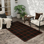 3x4 Retro Buffalo Plaid Indoor Entryway Rug - Front Door Mat Indoor Entrance, Non Slip Washable Rug for Kitchen, Living Room and Fireplace, Washable Easy Jute Red and Black Fall & Holiday Decor