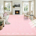 GarveeHome Bow Washable 8x10 Area Rugs for Living Room Non Slip Soft Solid Pink Bedroom Rugs Low Pile Foldable Large Area Rug Stain Resistant Carpet for Nursery Dining Room Playroom, Pink