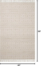 Loloi Angela Rose Rivers Collection RIV-03 Sand/Ivory 3'-6" x 5'-6" Reversible Accent Rug