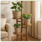 12 Pcs Seagrass Plant Basket with Plastic Liners Woven Stylish Planter Baskets Bulk Indoor Outdoor Plants Woven Wicker Baskets for Flower Pots Cover and Room Decor Small (Mixed Size,Rustic)