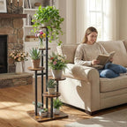 5 Tier Plant Stand Indoor, Tiered Plant Stands for Indoor Plants Multiple, Corner Flower Stand for Living Room, Multi-Layer Vintage Design Plant Shelf