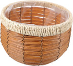 VICASKY Hand Woven Rattan Plant Pot Decorative Flower Basket for Use for Succulents Cacti and Flowers with Craftsmanship