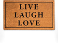 PLUS Haven Coconut Coir Home Entrance Door Mat – 17.5" x 30" | Live Laugh Love Heavy-Duty Doormat for Indoor & Outdoor Use | Durable & Eco-Friendly