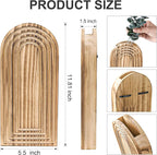 DREAMLOOM 2 Pack Wooden Wall Vases with Eucalyptus Artificial Plants, Wall Hanging Planters Boho Modern Farmhouse Indoor for Narrow Spaces Entryway Bathroom Home Office Decoration, Black