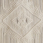 IOWER Macrame Curtain Handmade Ivory 35" W x 74" L, Boho Curtains for Bedroom, Living Room, Doorway, Wedding Backdrop, Macrame Wall Hanging, Apartment, Closet, Arch