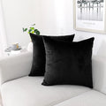 NiNi ALL Decorative Throw Pillow Covers Pack of 2, Velvet Throw Pillow Cases for Couch Pillows Cover Bedroom Living Room Outdoor, Pillow Covers 22x22 Inch Black