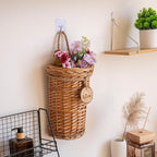 Woven Wicker Hanging Basket Door Hanging Basket Wall Decorations for Home Garden Farmhouse (original)