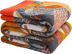 Boho Large Throw Blanket, 100% Organic Cotton Breathable Soft Bed Throw - Floral Bird Farmhouse Decor Blanket for Sofa Couch Chair Quilt and Gift. 91" x 98"- Colorful