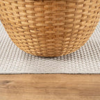 CAMILSON Easy Jute Rug 10x14 Indoor Outdoor Off-White Farmhouse Area Rugs for Living Room Patio and Kitchen Rug Solid Woven Design Easy-Cleaning Washable Outside Carpet Alfombras 10 x 14