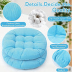 Jerify Floor Pillow Cushions Large Round Square Large Meditation Floor Pillow for Classroom Adult Meditation Picnic Party Seating Learning Daycare School(Round,Bright Blue,2 Pcs)