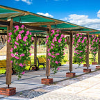 Artificial Fake Hanging Flowers Plants Basket for Spring Outdoor Outside Decoration, UV Resistant Faux Plastic Fabric Flower Morning Glory Wisteria Petunia for Garden Porch Patio Balcony Yard Decor