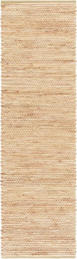 SAFAVIEH Cape Cod Collection Runner Rug - 2'3" x 8', Yellow & Natural, Handmade Jute, Ideal for Living Room, Hallway, Foyer, Bedroom (CAP236C-28)