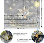 Yeoiat Tapestry Cosmic Flower Tapestries Mushroom Landscape Wall Hanging Starry Night Visionary Botanical Art Decor Bedroom Dormitory 90"x70"