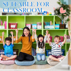 Jerify Floor Pillow Cushions Large Round Square Large Meditation Floor Pillow for Classroom Adult Meditation Picnic Party Seating Learning Daycare School(Round,Light Colors,4 Pcs)